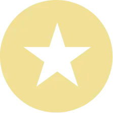 Litera "o" z loga "EGO". Złoty kolor, w środku wycięta gwiazda.